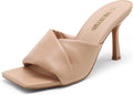Womens High Stilettos Heels Mules Open Square Toe - Comfortable Style