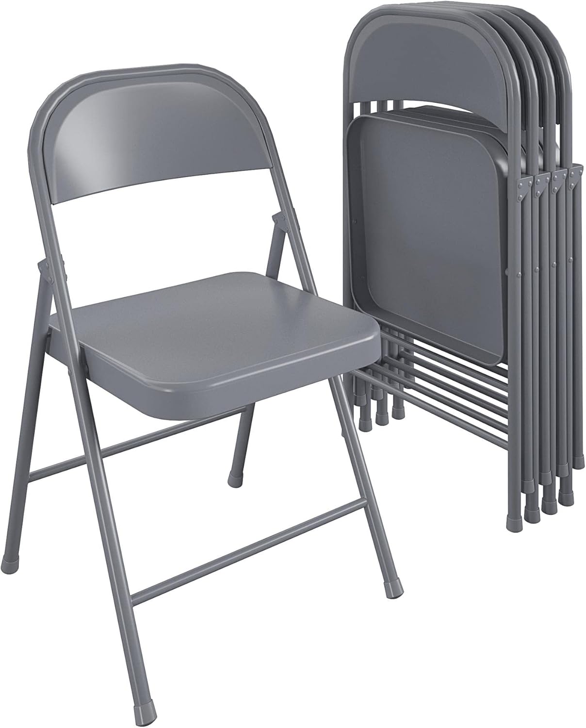 Cosco SmartFold All-Steel Folding Chair 4-Pack for Comfort