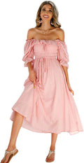 R.Vivimos Women Summer Ruffled Backless A Line Midi Dress - Flowy Made