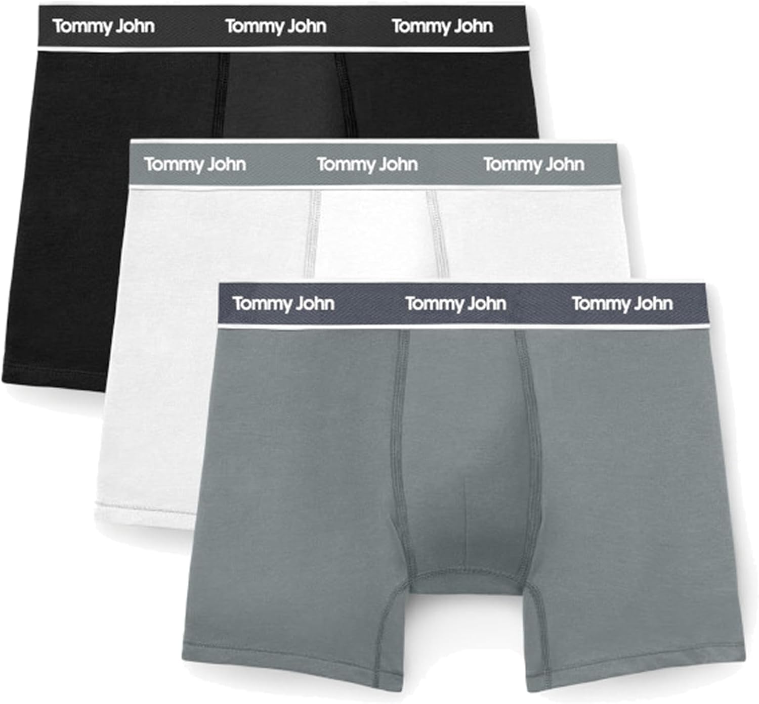 Tommy John Men's Essential Cool Cotton Stretch Boxer Briefs 3-Pack