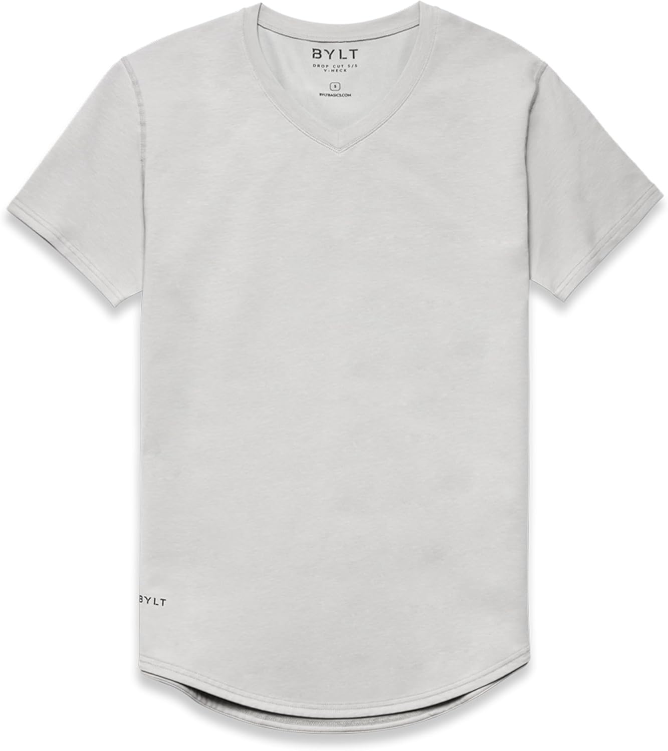 BYLT Men's Drop-Cut V-Neck T-Shirt for Modern Athletic Fit