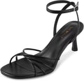 wettkiss Womens Kitten Heels Sandals Round Open Toe - Low 2.38in