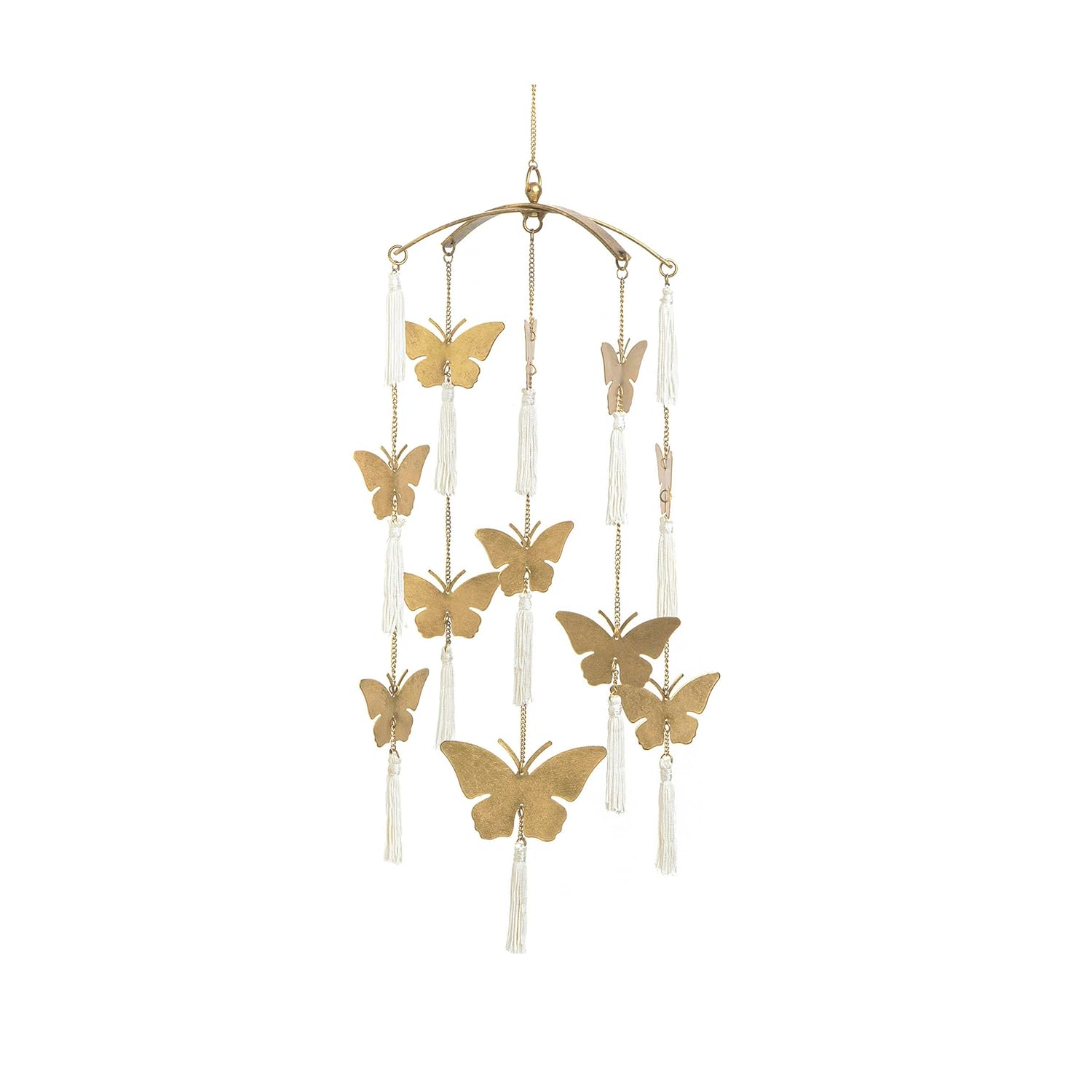 Crane Baby Handcrafted Brass Ceiling Mobile for Nursery Decor