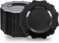 COLOSUS 100pcs Black Plastic Dessert Plates 7.5 in - Heavy Duty