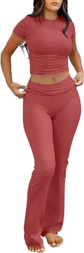 Stylish Lounge Sets for Women: 2 Piece Yoga Flare Leggings