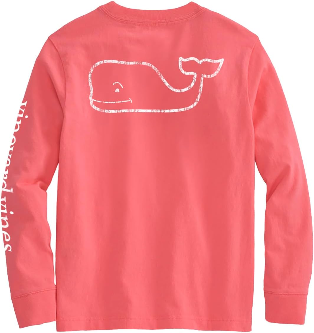 Boys Long Sleeve Vintage Whale Pocket T-Shirt for Comfort