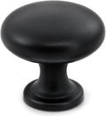 Round Matte Black Cabinet Knob 25 Pack - Classic Zinc Drawer Knobs