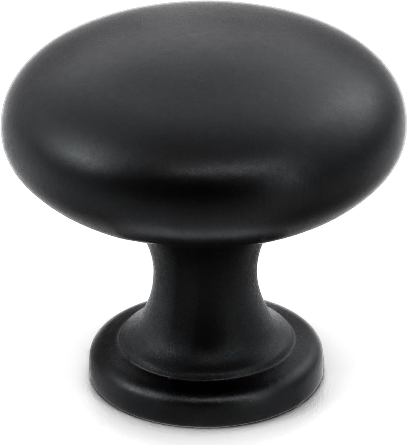 Round Matte Black Cabinet Knobs for Kitchen and Bathroom Use