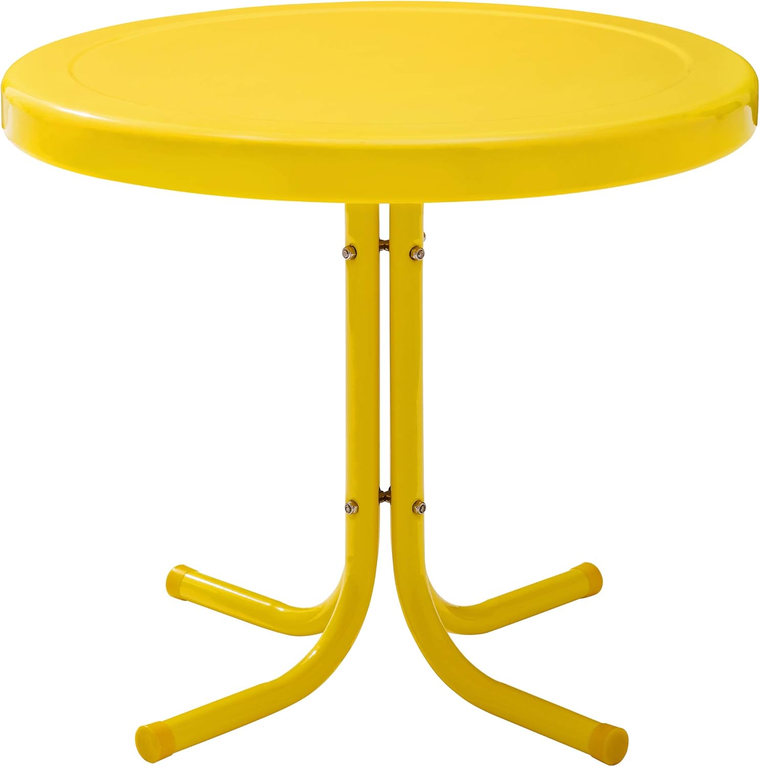 Crosley Griffith Retro Metal Outdoor Side Table for Patio Use