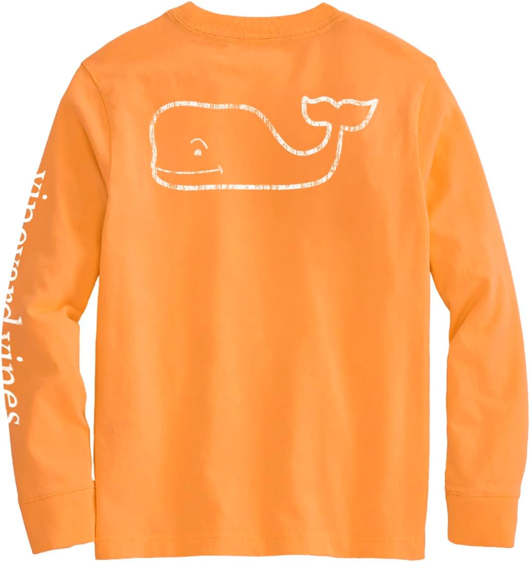 Boys Long Sleeve Vintage Whale Pocket T-Shirt for Comfort