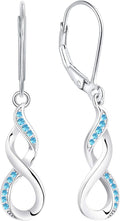 YL Infinity Dangle Drop Earrings 925 Sterling Silver - Timeless