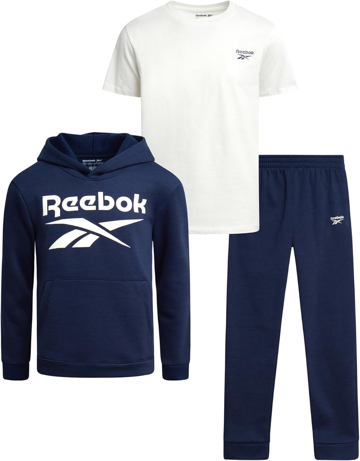 Reebok Boys Sweatsuit Set - 3 Piece Athletic Outfit for Boys