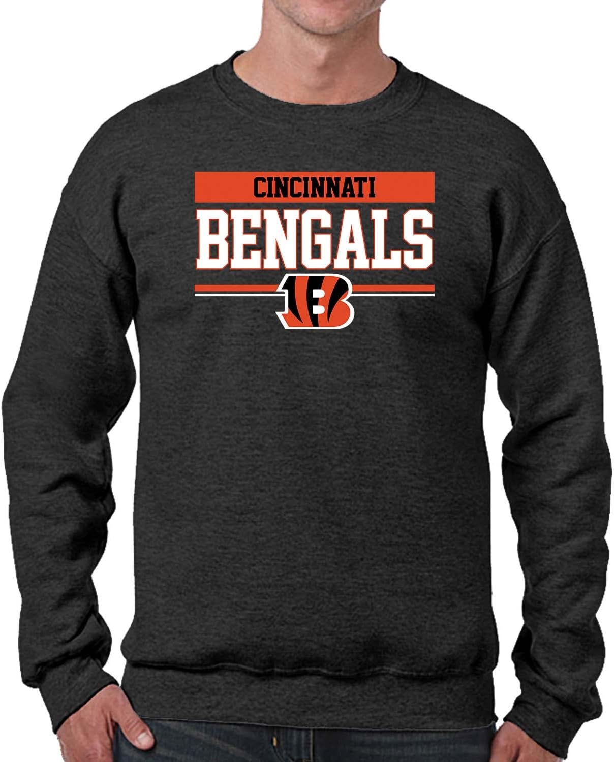 Cincinnati Bengals Charcoal Crewneck Sweatshirt for Gameday
