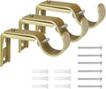 Adjustable Heavy Duty Curtain Rod Holders - Set of 3