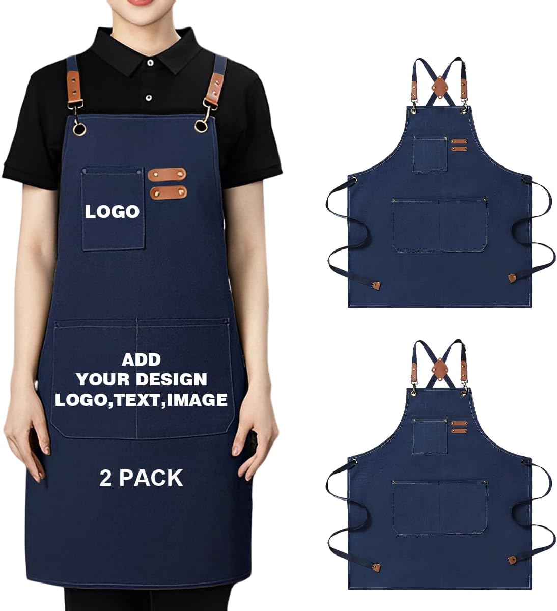 Personalized Custom Apron for Men and Women with Pockets