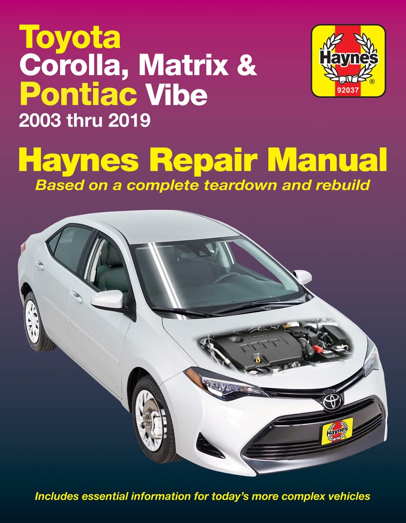 Toyota Corolla Repair Manual for 2003 to 2019 Models Review