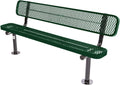 Coated Outdoor Furniture 6 Ft Park Bench with Back - Durable