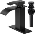 Matte Black Waterfall Bathroom Faucet for Modern Sinks