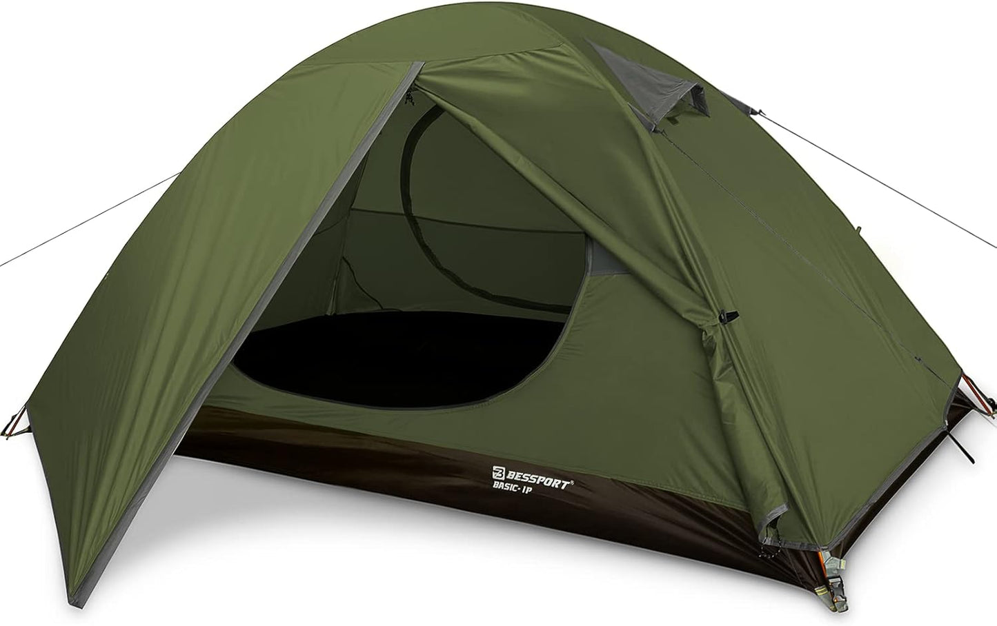 Bessport Camping Tent for 1 Person with Two Doors and Easy Setup