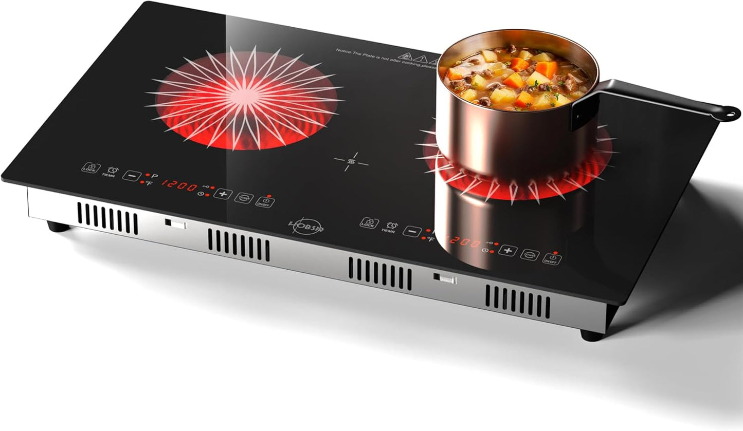 Hobsir 2 Burner Electric Cooktop for Efficient Cooking Needs