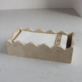 Natural Travertine Guest Towel Holder 9.8 in x 4.9 in - Elegant Stone