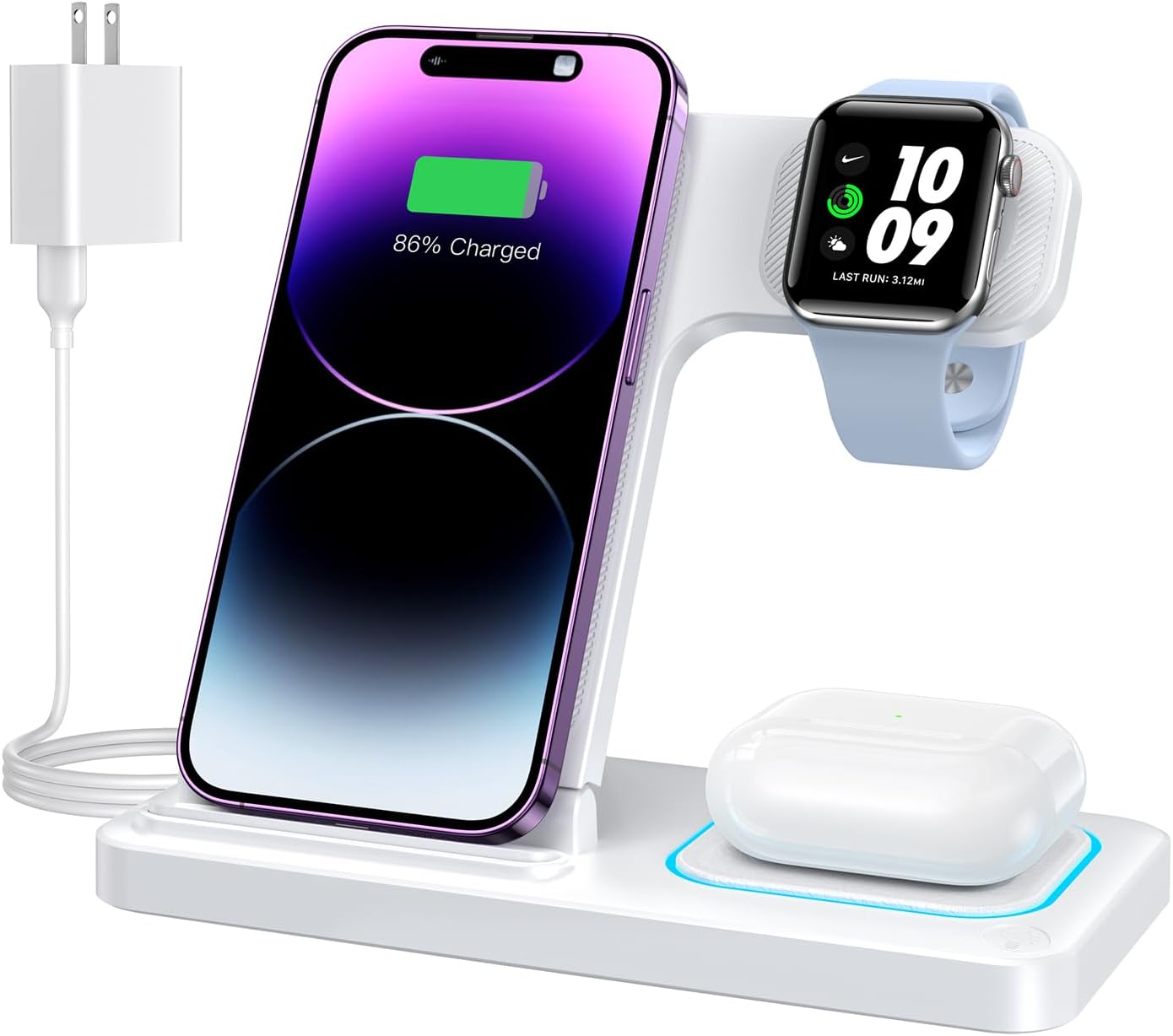 DUMTERR 3-in-1 Wireless Charger - Fast Charging for Apple iPhone & Devices