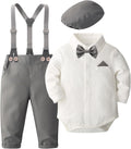 SALNIER Baby Boy Dress Suit - Infant Tuxedo Set for Special