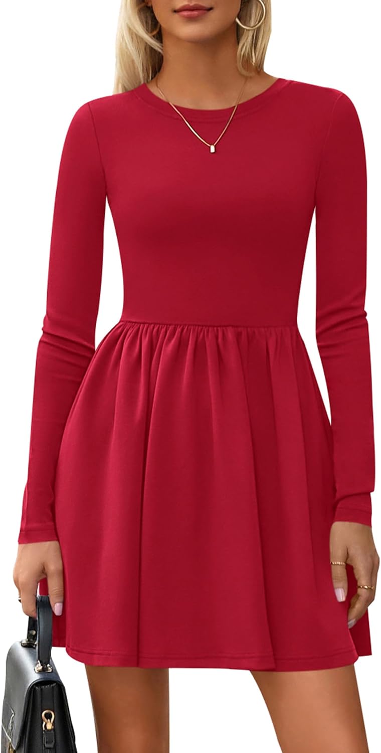 PRETTYGARDEN Women's Long Sleeve Mini Dresses for Fall 2025