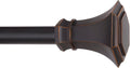 Geometric Trumpet End Curtain Rod 36-66in - Blackened Copper