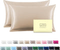 Silk Pillowcase for Hair and Skin, Soft and Breathable Set of 2
