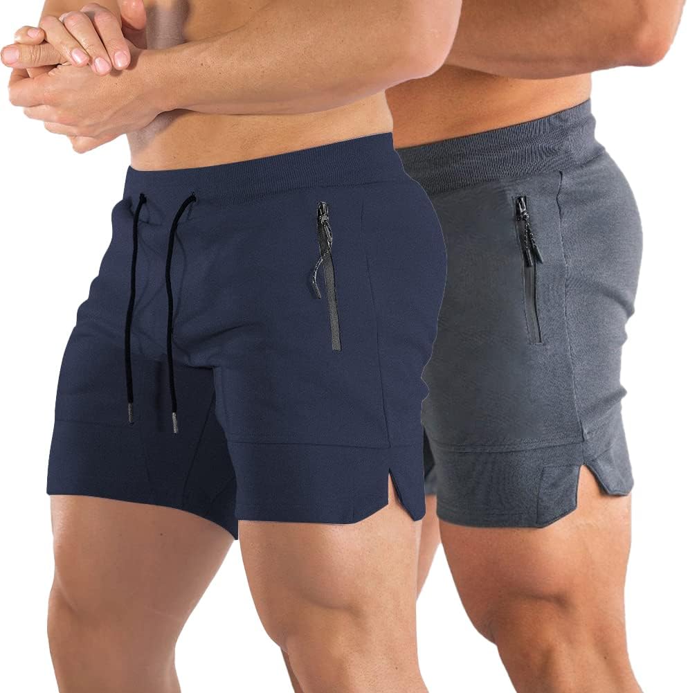 PIDOGYM Men's 5in Gym Workout Shorts for Running and Training