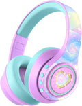 Active Noise Cancelling Headphones for Kids - Safe 80dBA, LED Lights
