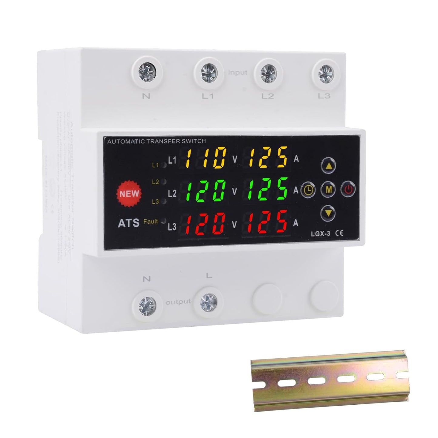 125A Triple Power Automatic Transfer Switch with Protection Features
