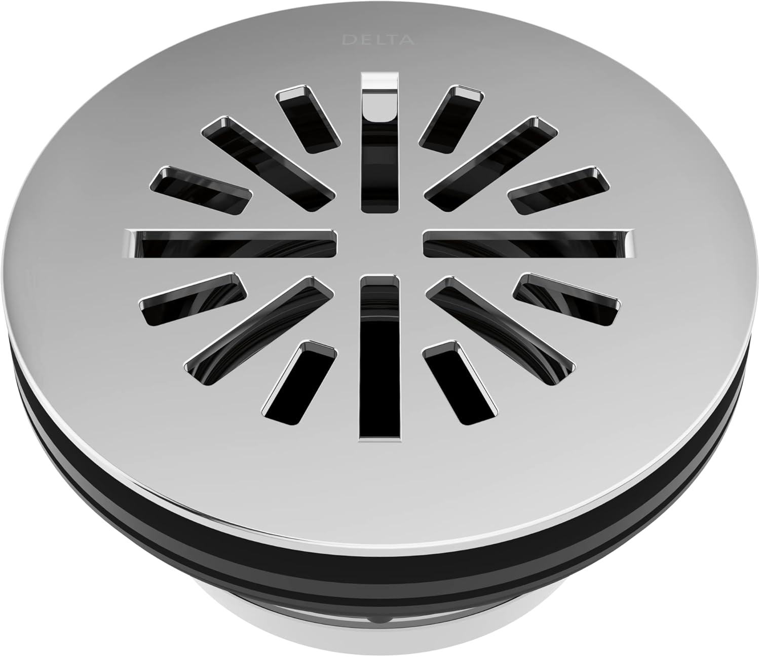 Delta 4 Inch Round Shower Floor Drain with Gasket and Snap-In Gate