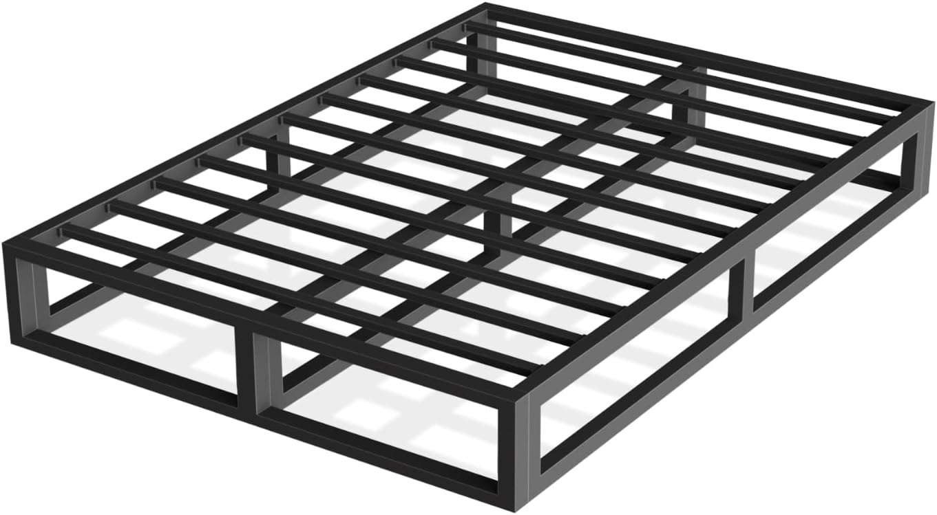 6 Inch Full Size Bed Frame with Steel Slat Support Design