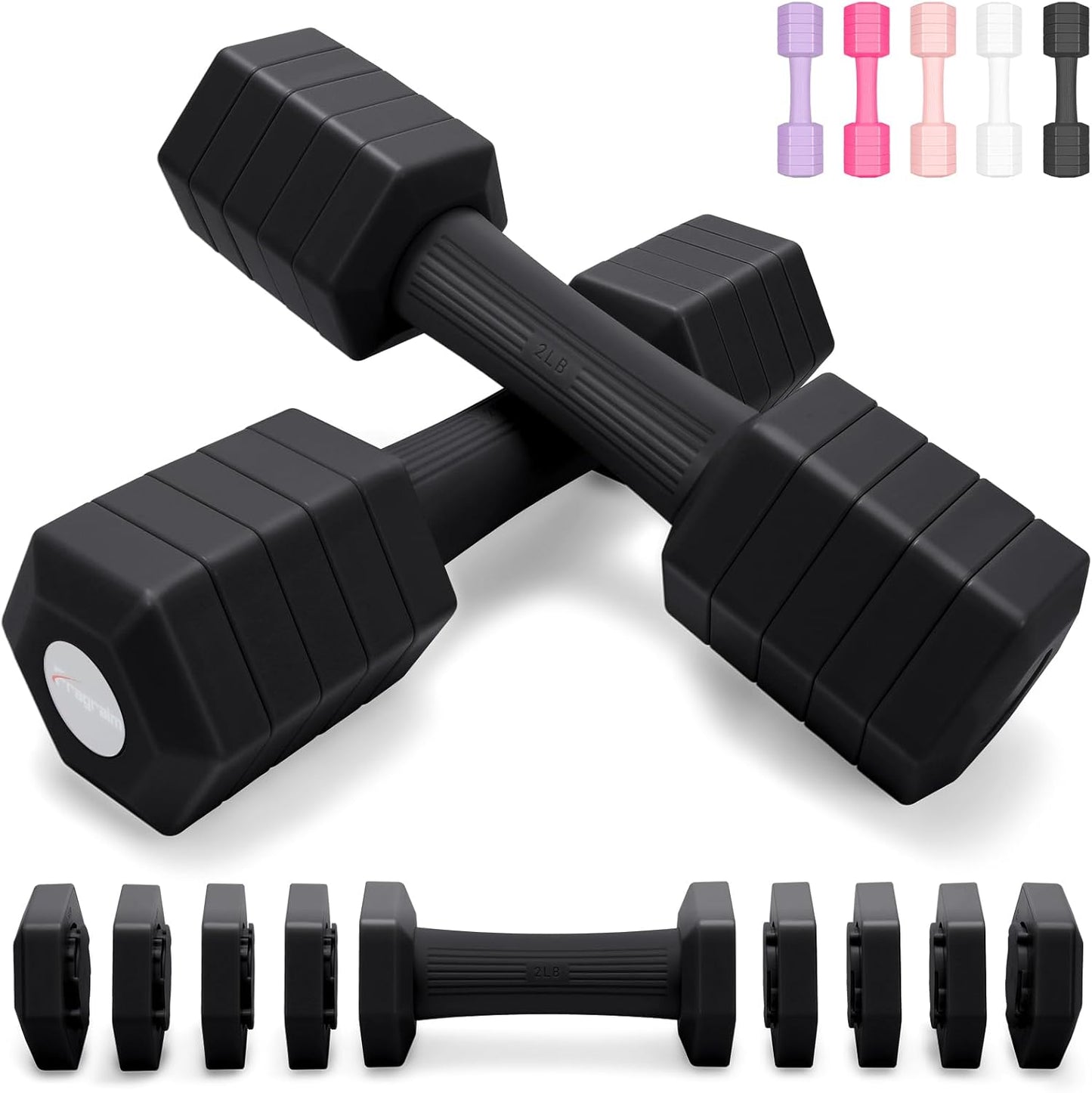 Adjustable Dumbbells Set for Home Gym Fitness 10 LB/12 LB