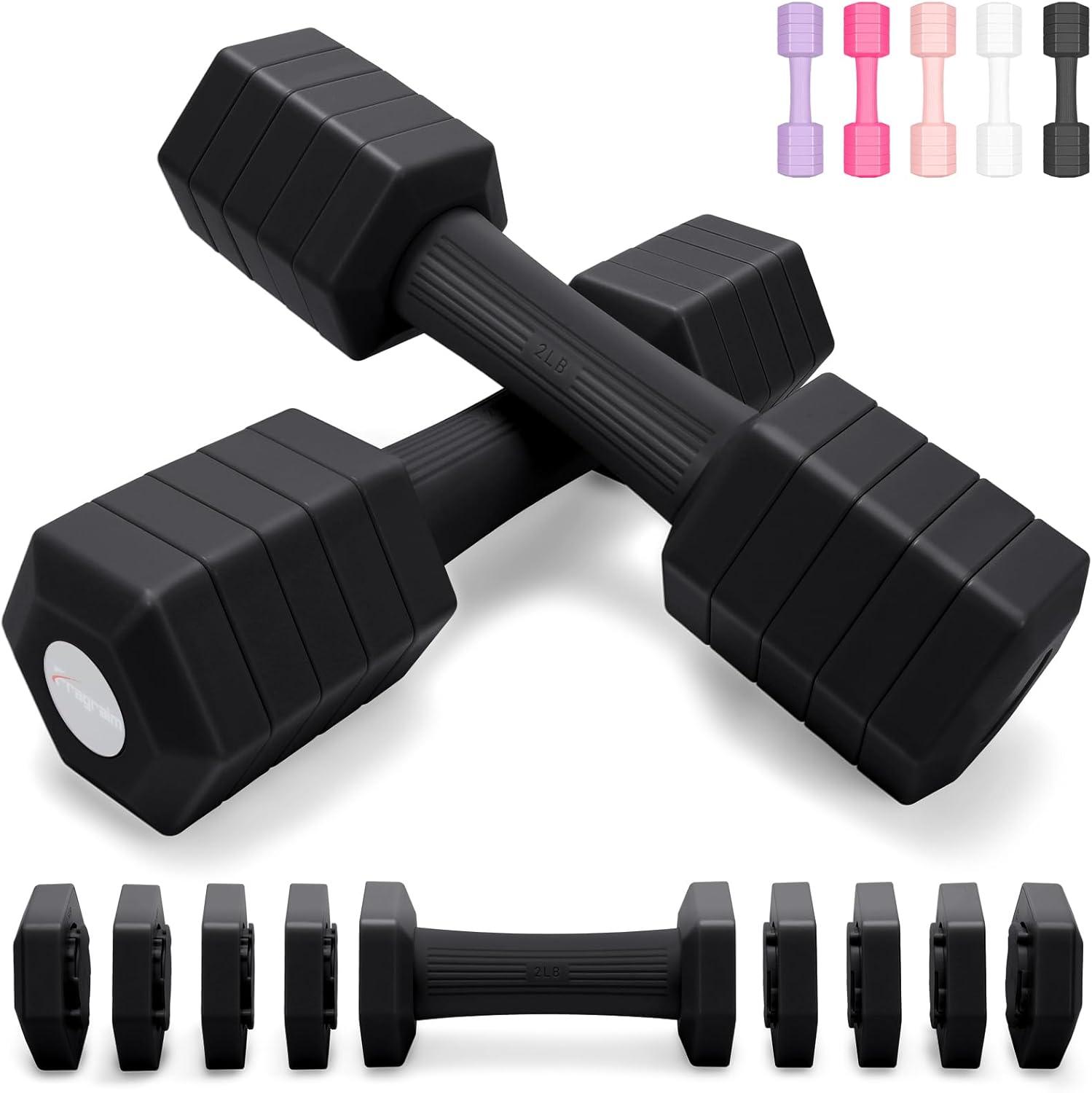 Adjustable Dumbbells Set for Home Gym Fitness 10 LB/12 LB