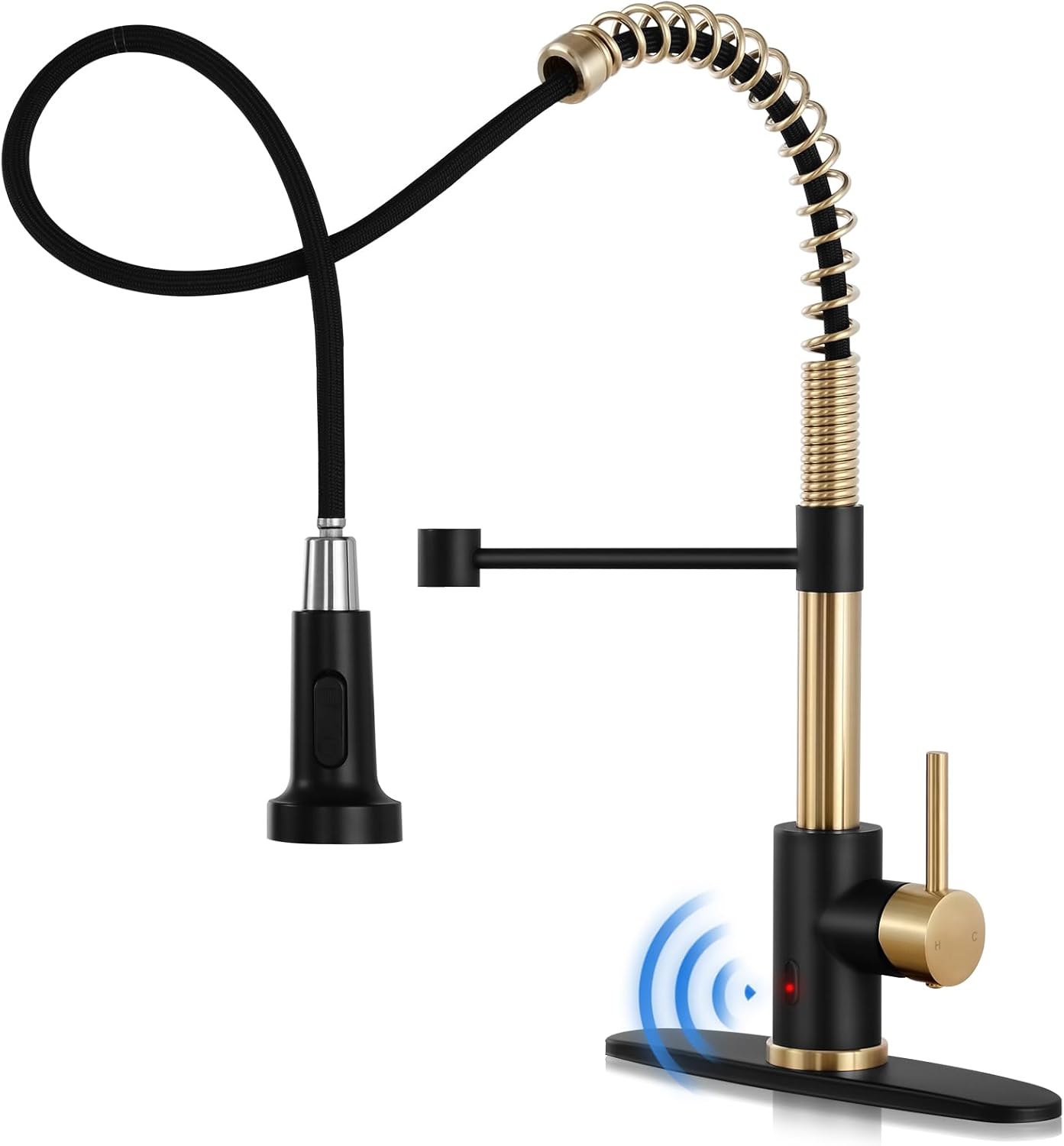 DJS Kitchen Faucets with Pull Down Sprayer for Modern Homes