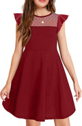 Arshiner Girls Dress Summer Ruffle Sleeve Mesh A Line - Cute