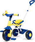 KRIDDO 2 in 1 Kids Tricycles for Toddlers with Push Handle