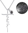 925 Sterling Silver Faith Cross Necklace with Personalized Birthstone