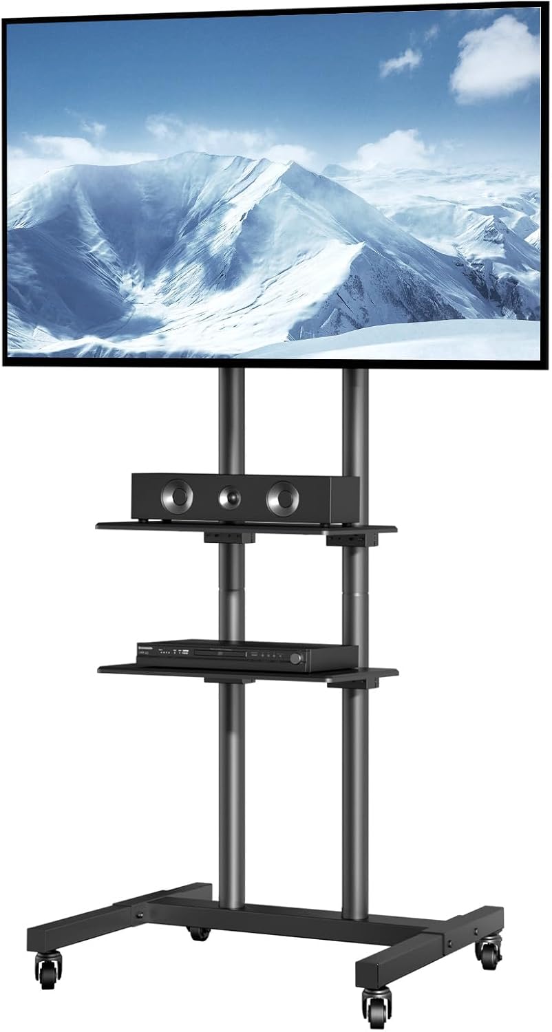 VEVOR Mobile TV Cart for 32 to 70 inch TVs with Wheels