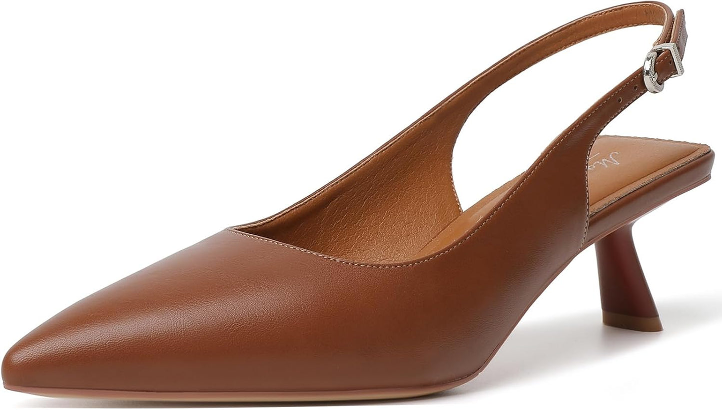 Mostrin Kitten Heels for Women: Stylish Slingback Pumps