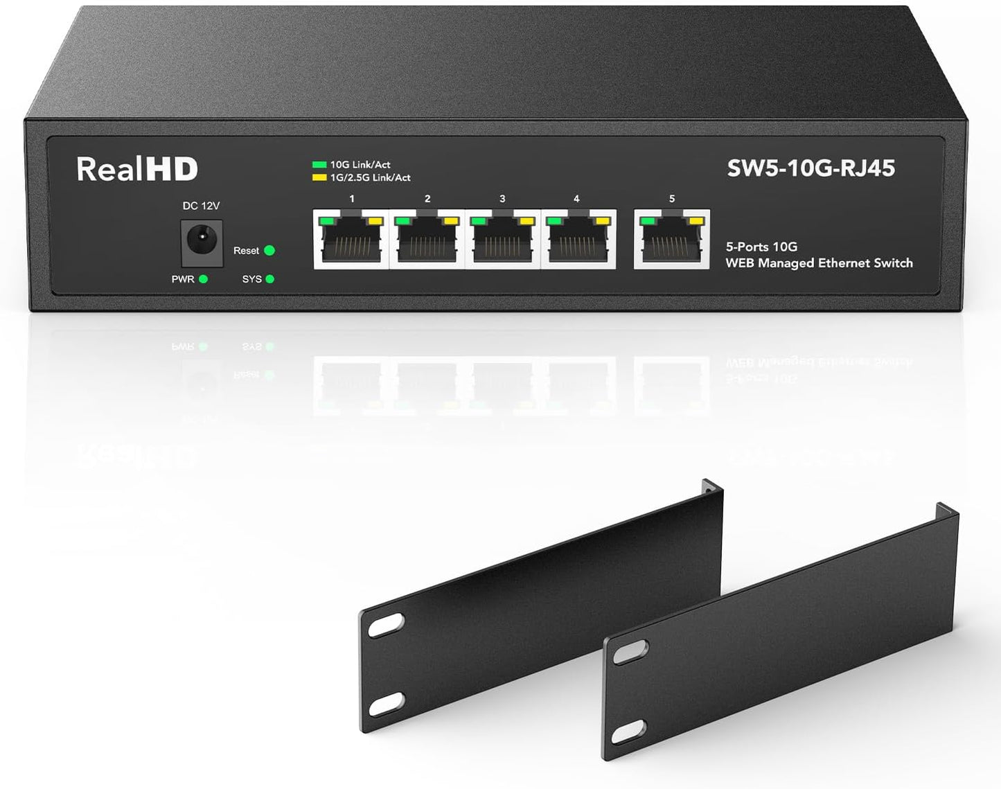 10Gb Multi-Gig Ethernet Switch with 5 Ports for High-Speed Networking