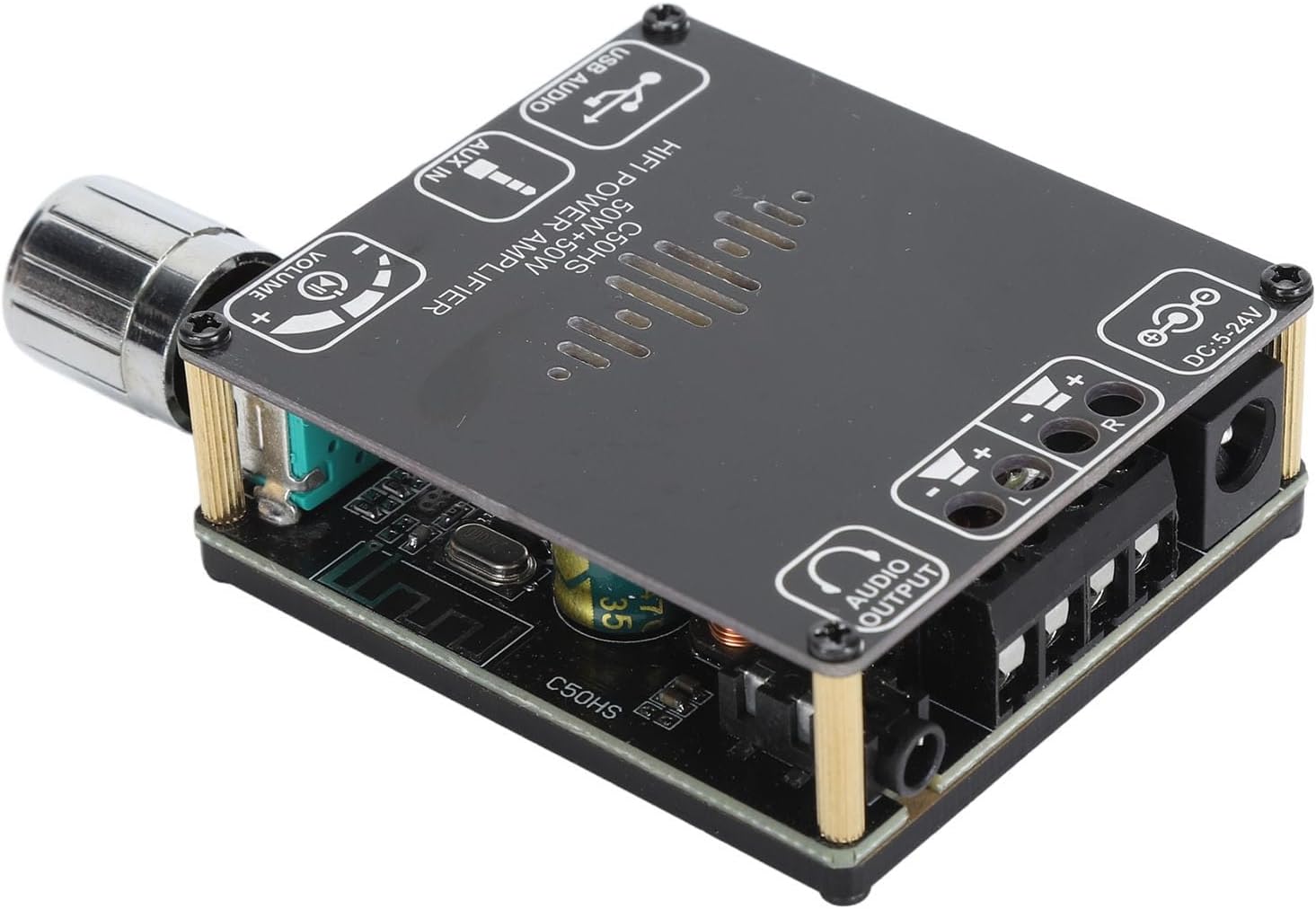 Sanpyl Dual Channel Bluetooth Amp Board - HiFi Sound 50W x 2