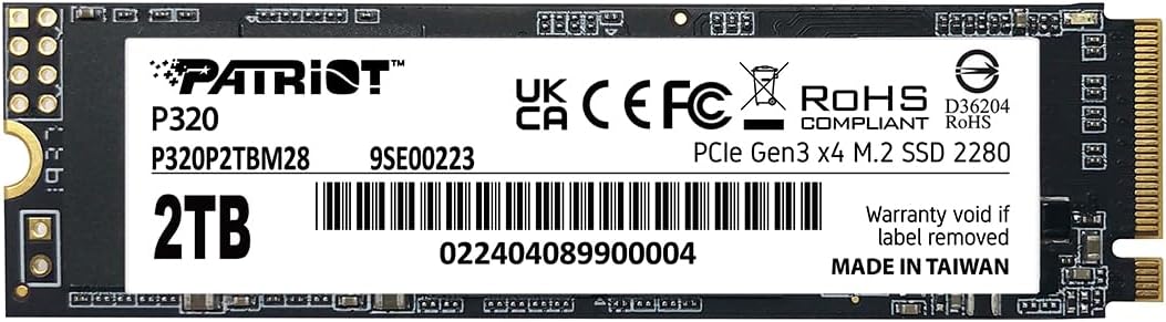 Patriot Memory P320 2TB Internal SSD with High-Speed Performance
