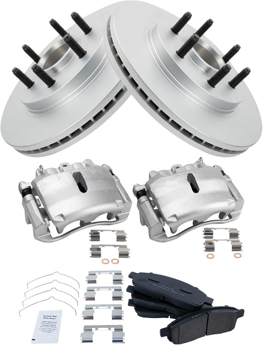 TRQ Front Brake Pad & Rotor Kit for 2004 Ford F-150 Performance