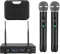 Wireless Microphone System Dual Handheld UHF 20 Channels - Portable