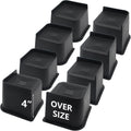 8 Pack Bed Risers 4 in Heavy Duty L-Shape - Stable Furniture Lifts