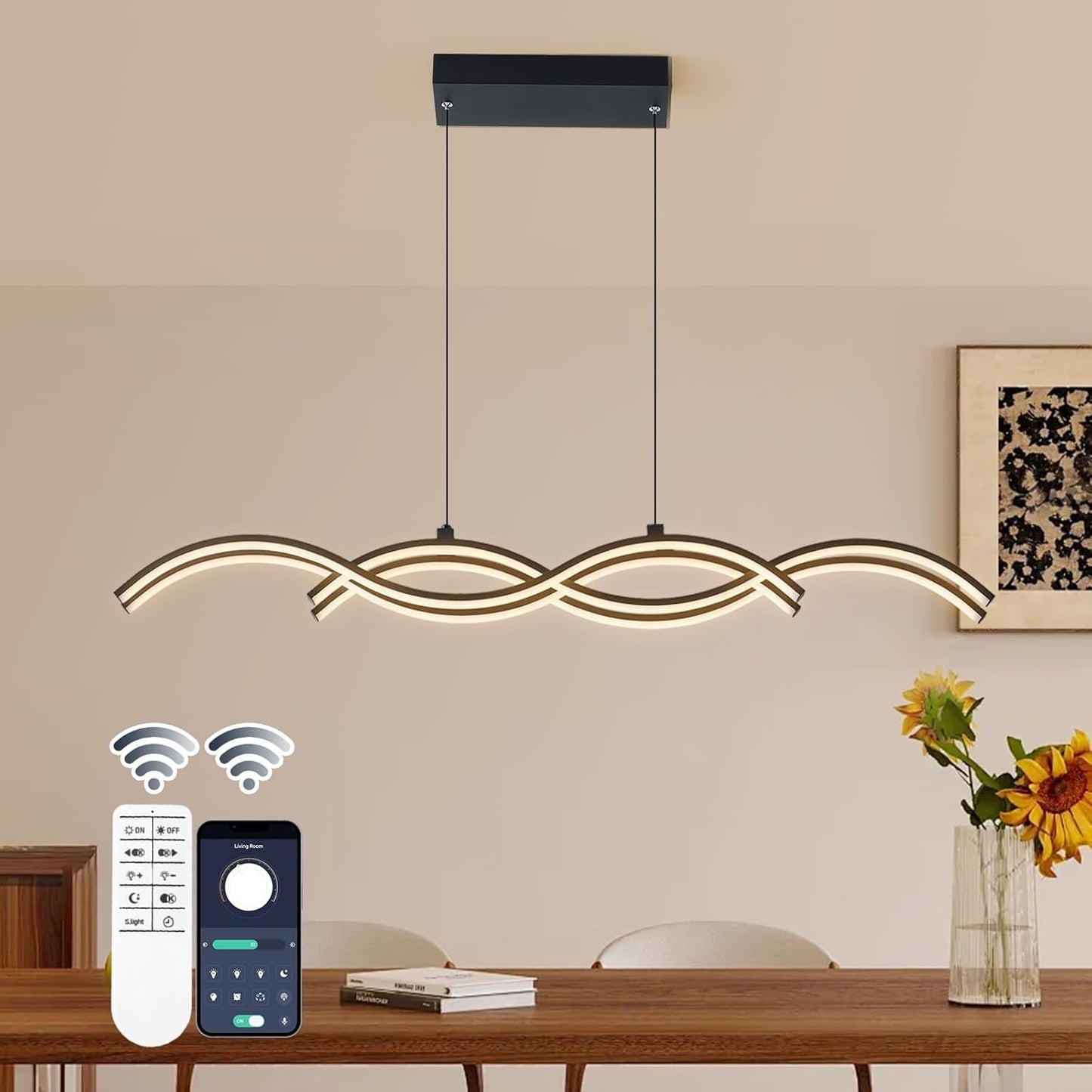 Modern LED Pendant Lights for Dining Room and Kitchen Island